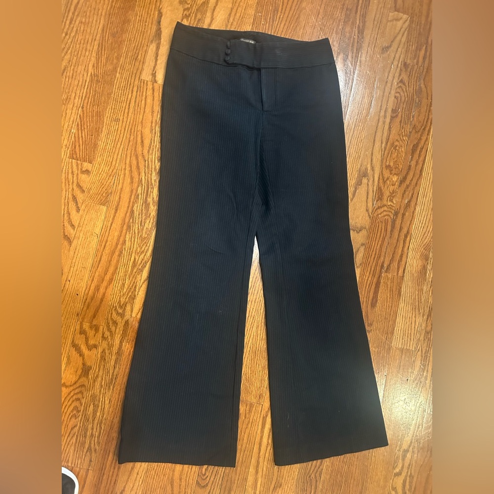 Banana Republic Black Pinstripe Trousers